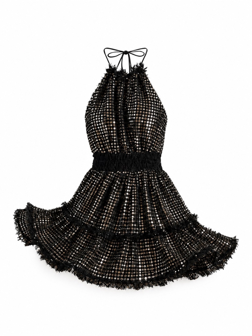 ANTHROPOLOGIE x SOMERSET Shine Mini Halter Cocktail Party Dress Dark Green L - Picture 2 of 5